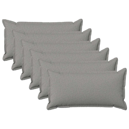 Pude med pude HOUTEN 6 stk. Skygrå Faux Linned