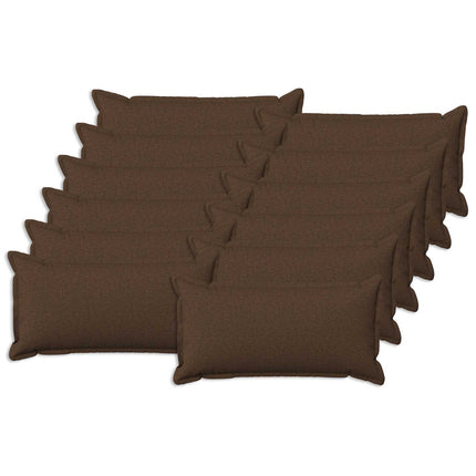 Pude med pude HOUTEN 12 stk. Brun Faux Linned