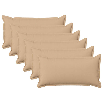 Pude med pude HOUTEN 6 stk. Cremefarvet Faux Linned