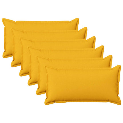 Pude med pude HOUTEN 6 stk. Lys Gul Faux Linned