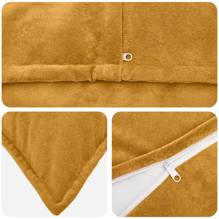 Pude med pude HOUTEN 6 stk. Gul Mikrofiber Fleece