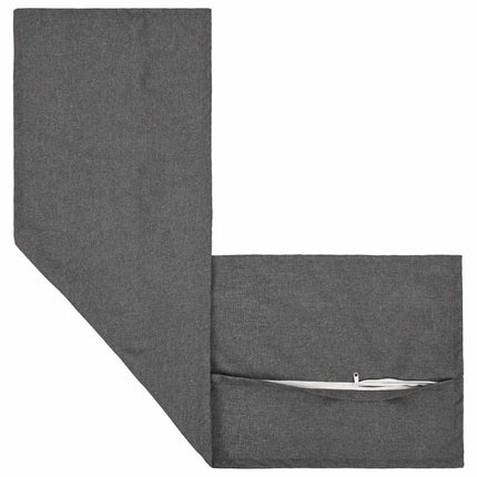Pude med pude HOUTEN 2 stk. Lysegrå Faux Linned