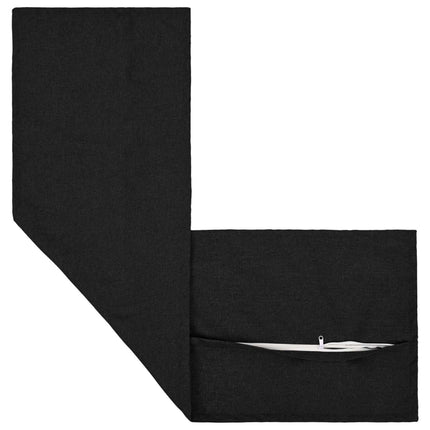 Pude med pude HOUTEN Sort 40 x 145 cm Faux Linned