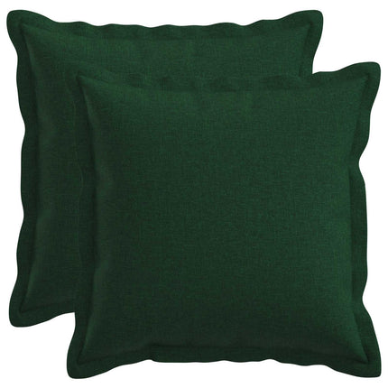 Pude med pude HOUTEN 2 stk. Mørkegrøn Faux Linned