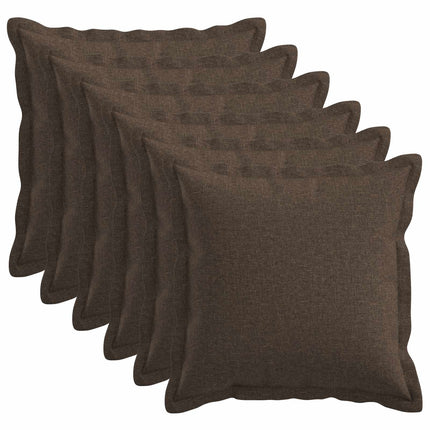 Pude med pude HOUTEN 6 stk. Gråbrun Faux Linned