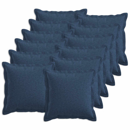 Pude med pude HOUTEN 12 stk. Blå Faux Linned