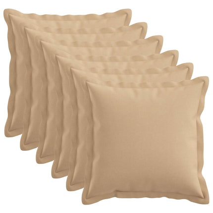 Pude med pude HOUTEN 6 stk. Cremefarvet Faux Linned