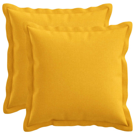 Pude med pude HOUTEN 2 stk. Lys Gul Faux Linned