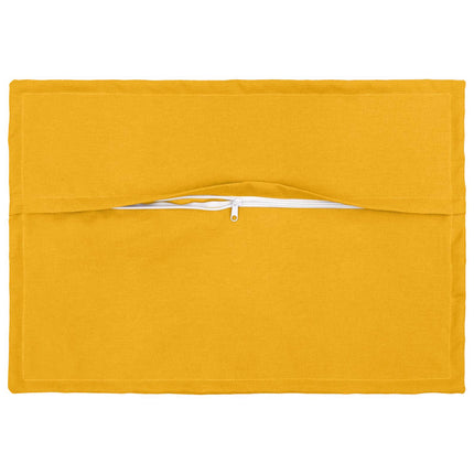 Pude med pude HOUTEN 2 stk. Lys Gul Faux Linned