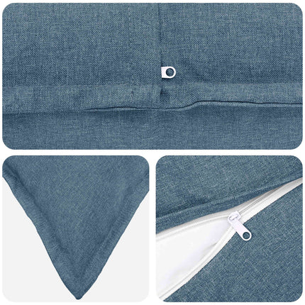 Pude med pude HOUTEN 2 stk. Jeans blå Faux Linned