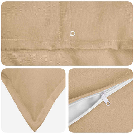 Pude med pude HOUTEN 2 stk. Cremefarvet Faux Linned