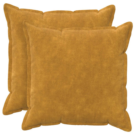 Pude med pude HOUTEN 2 stk. Gul Mikrofiber Fleece