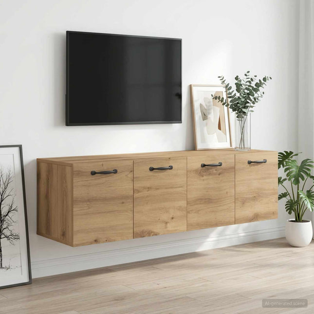 Vægskab 2 stk. 120 x 36,5 x 35 cm Konstrueret træ Artisan-eg