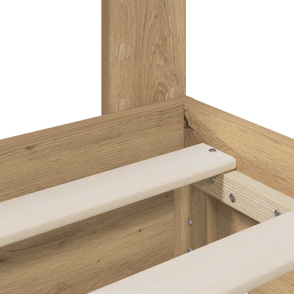 Bed Frame with Storage and Headboard Artisan Oak 180 x 200 cm