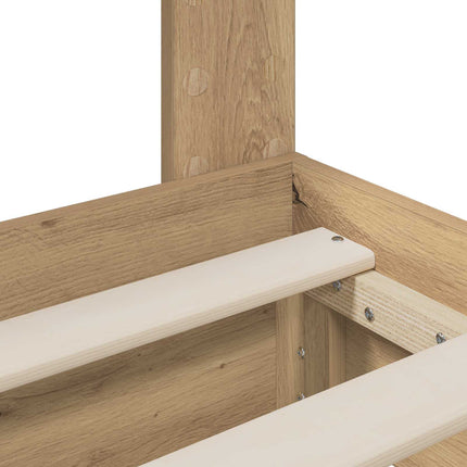Bed Frame with Storage and Headboard Artisan Oak 180 x 200 cm
