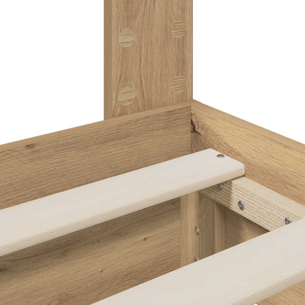 Bed Frame with Storage and Headboard Artisan Oak 180 x 200 cm