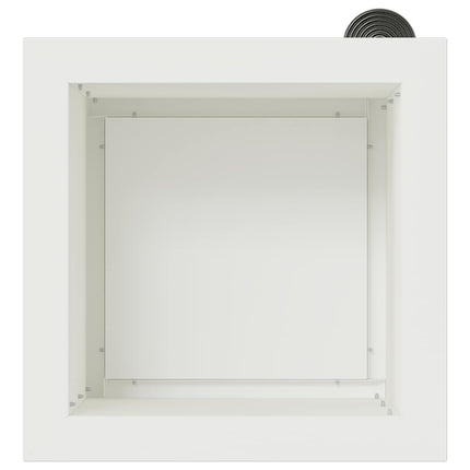 Plantekasse med LED Hvid 30 x 30 x 30 cm Stål