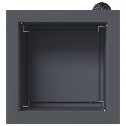 Plantekasse med LED 2 stk. Antracit 30 x 30 x 30 cm Stål
