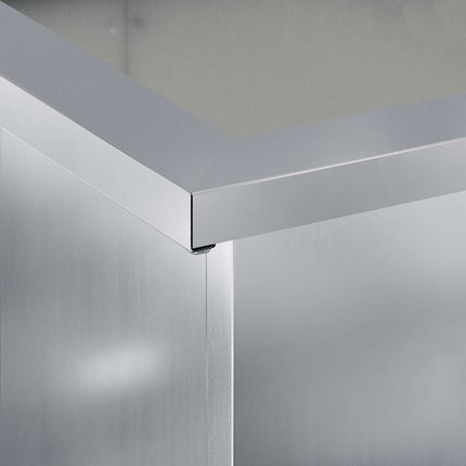 Plantekasse med LED Sølv 30 x 30 x 30 cm Galvaniseret stål
