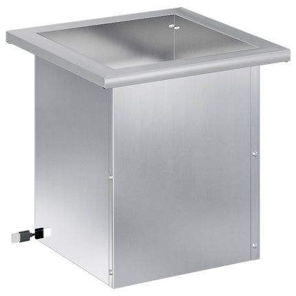 Plantekasse med LED Sølv 30 x 30 x 30 cm Galvaniseret stål