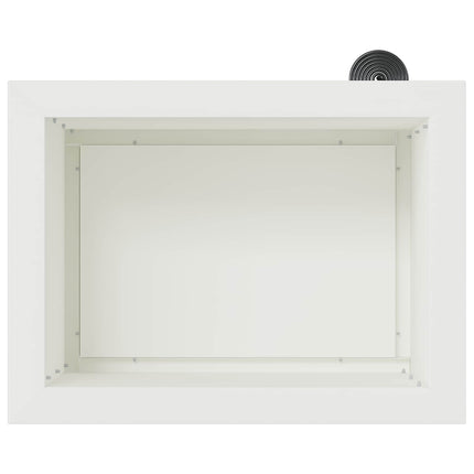 Plantekasse med LED 2 stk. Hvid 30 × 40 × 30 cm Stål