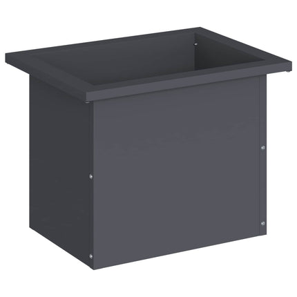 Plantekasse med LED Antracit 30 × 40 × 30 cm Stål