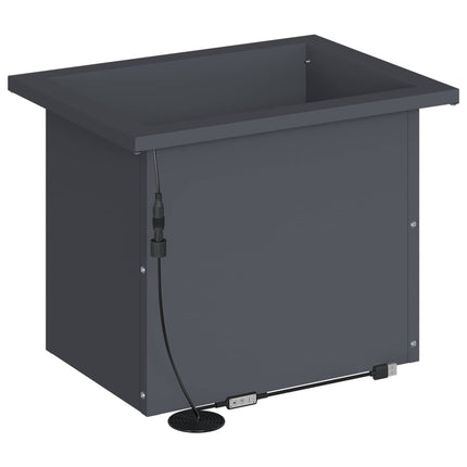 Plantekasse med LED Antracit 30 × 40 × 30 cm Stål