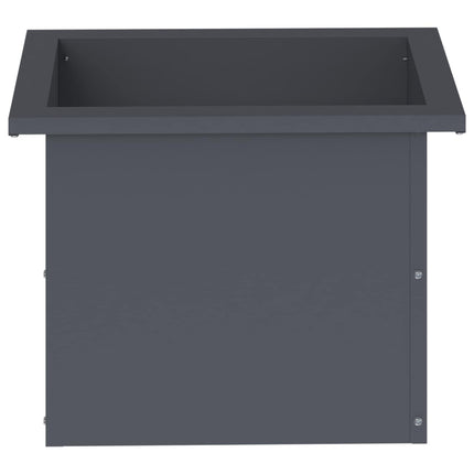 Plantekasse med LED Antracit 30 × 40 × 30 cm Stål
