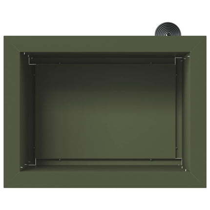 Plantekasse med LED 2 stk. Olivengrøn 30 x 40 x 30 cm Stål