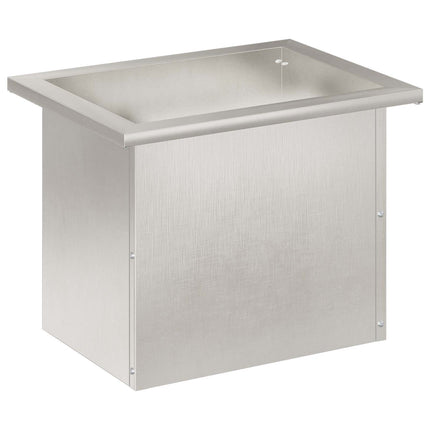 Plantekasse med LED Sølv 30 × 40 × 30 cm Rustfrit stål