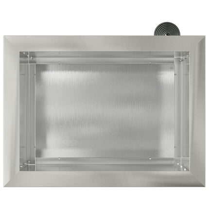Plantekasse med LED Sølv 30 × 40 × 30 cm Rustfrit stål