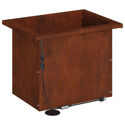 Plantekasse med LED Rusten 30 × 40 × 30 cm Cortenstål