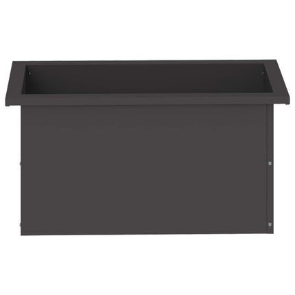 Plantekasse med LED Sort 30 x 60 x 30 cm Stål