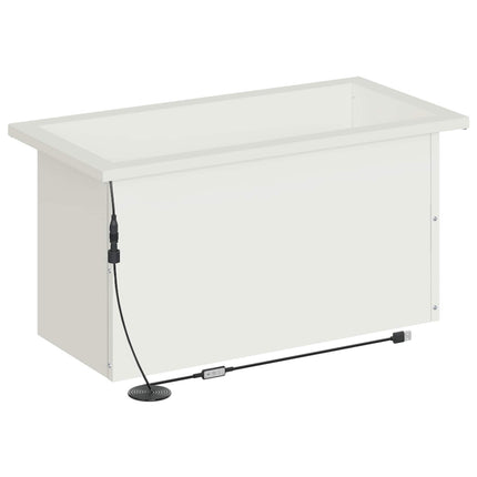 Plantekasse med LED Hvid 30 x 60 x 30 cm Stål