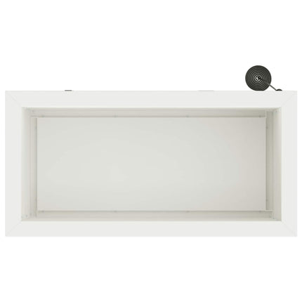 Plantekasse med LED Hvid 30 x 60 x 30 cm Stål