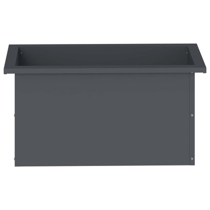 Plantekasse med LED 2 stk. Antracit 30 × 60 × 30 cm Stål
