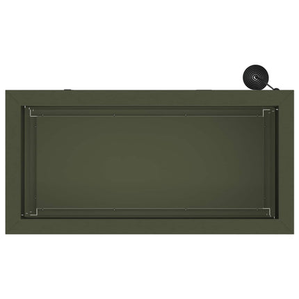 Plantekasse med LED Olivengrøn 30 x 60 x 30 cm Stål