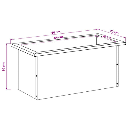 Plantekasse med LED 2 stk. Olivengrøn 30 × 60 × 30 cm Stål