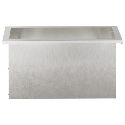 Plantekasse med LED Sølv 30 x 60 x 30 cm Rustfrit stål