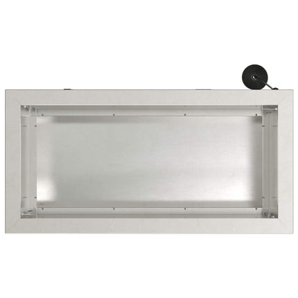Plantekasse med LED Sølv 30 x 60 x 30 cm Rustfrit stål