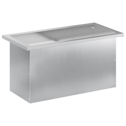 Plantekasse med LED Sølv 30 × 60 × 30 cm Galvaniseret stål