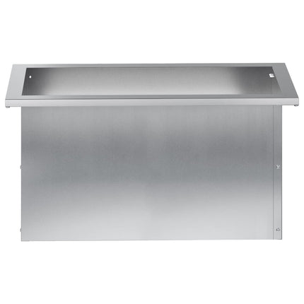 Plantekasse med LED 2 stk. Sølv 30 × 60 × 30 cm