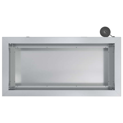 Plantekasse med LED 2 stk. Sølv 30 × 60 × 30 cm