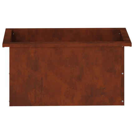 Plantekasse med LED Rusten 30 × 60 × 30 cm Cortenstål