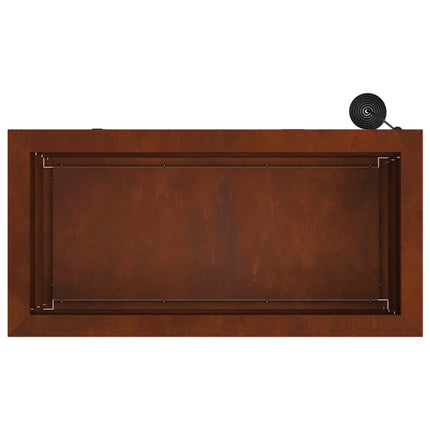 Plantekasse med LED 2 stk. Rusten 30 × 60 × 30 cm Cortenstål