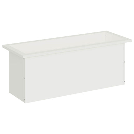 Plantekasse med LED Hvid 30 x 80 x 30 cm Stål