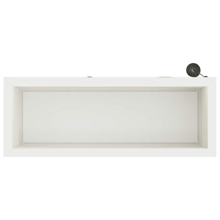 Plantekasse med LED Hvid 30 x 80 x 30 cm Stål