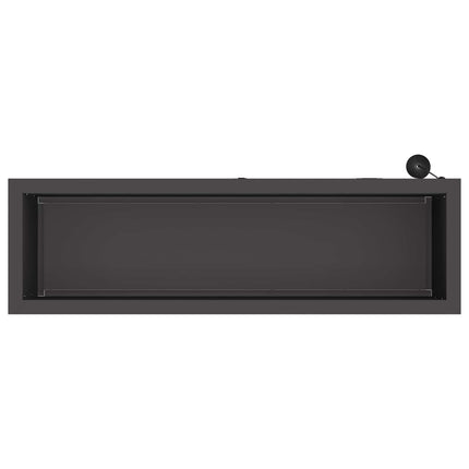 Plantekasse med LED 2 stk. Sort 30 × 100 × 30 cm Stål