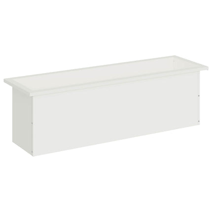 Plantekasse med LED Hvid 30 × 100 × 30 cm Stål