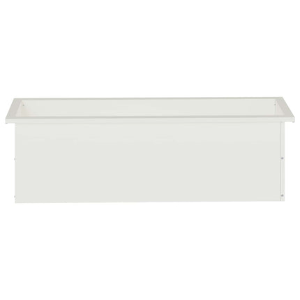 Plantekasse med LED 2 stk. Hvid 30 × 100 × 30 cm Stål